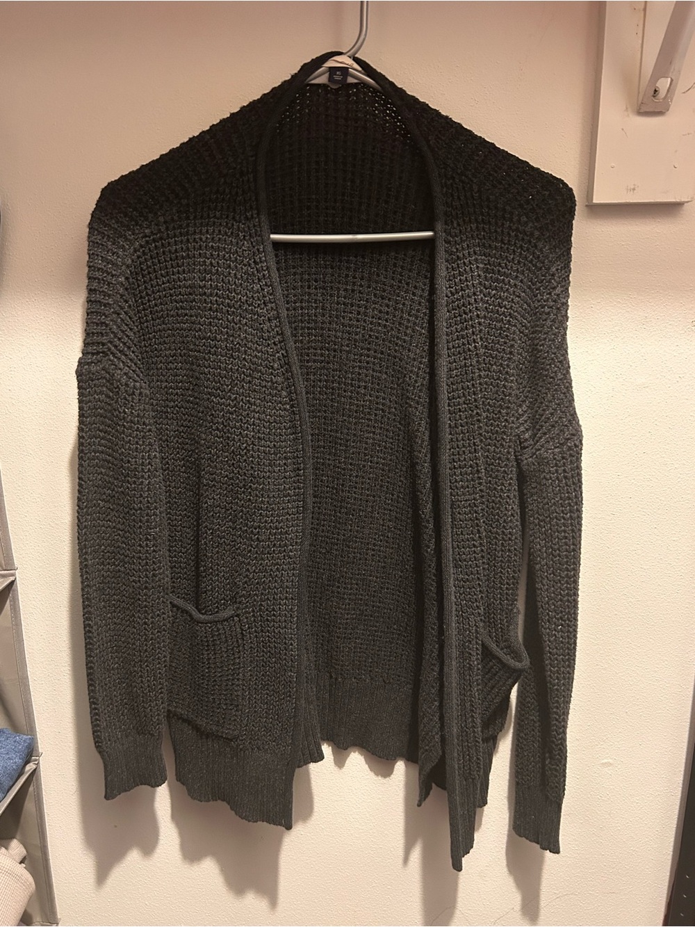 Old Navy Open-Front Chunky Knit Cardigan - Black